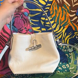 Longchamp White Shoulder Bag